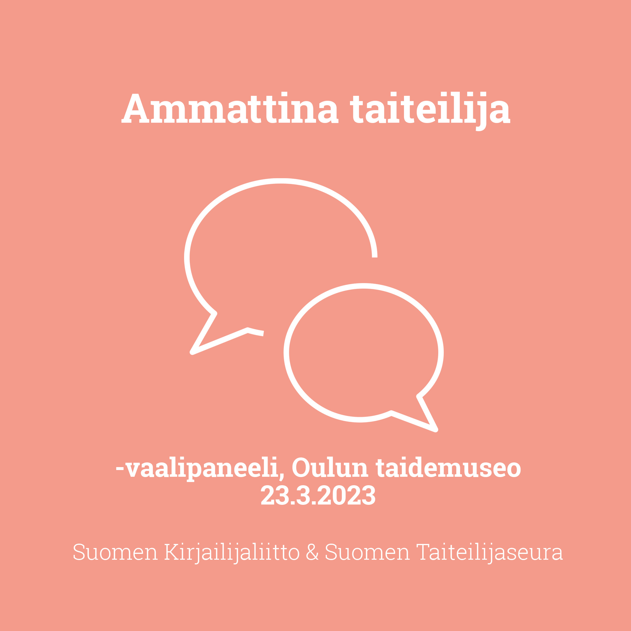 Ammattina taiteilija -vaalipaneeli 23.3.2023