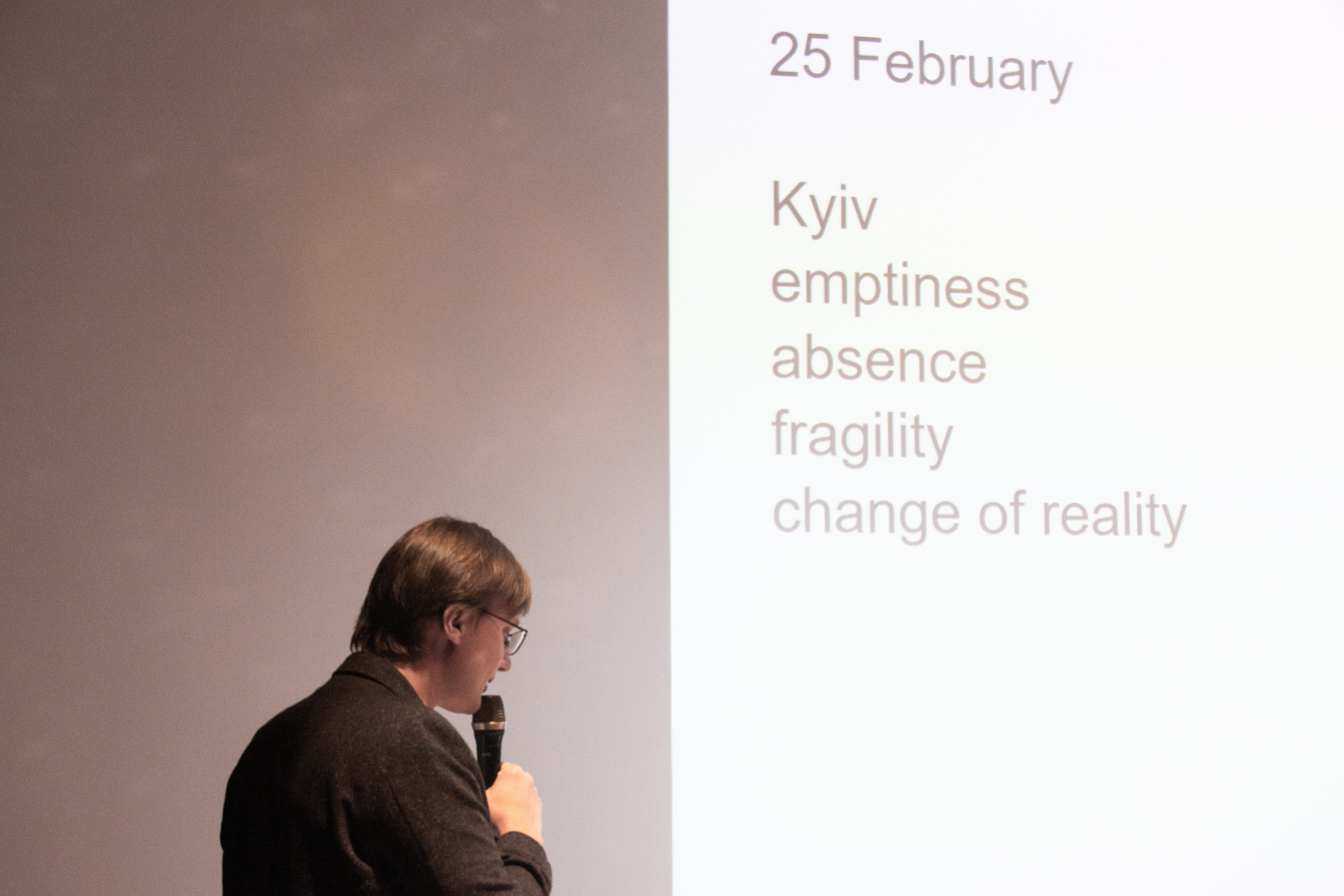 Ilya Zablolotnyi presenting 